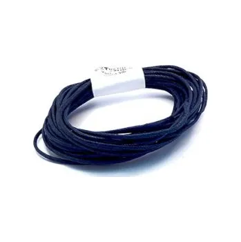 Korálek Voskovaná šňůra 2mm 5m tmavě modrá