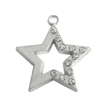 Přívěsek Přívěsek hvězda s kamínky 35x32mm 100ks