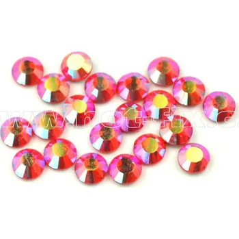 celobroušené hot-fix kameny Premium barva 503 AB Siam /červená s duhovým efektem, velikost SS10, balení 144ks, 720ks nebo 1440ks barva: barva CBP 503 AB Siam, velikost: velikost SS10, prodejní balení: balení 144ks /1grs