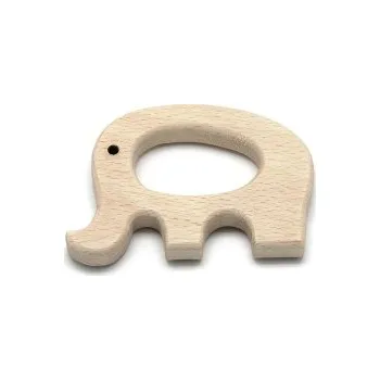 Přívěsek Dřevěné okusovátko / přívěsek slon 60x46mm