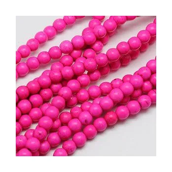 Korálek Tyrkys růžový 8mm (6ks)