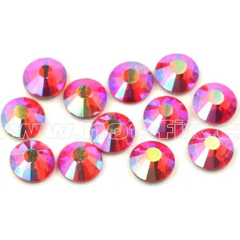 celobroušené hot-fix kameny Premium barva 503 AB Siam /červená s duhovým efektem, velikost SS16, balení 144ks, 720ks nebo 1440ks barva: barva CBP 503 AB Siam, velikost: velikost SS16, prodejní balení: balení 144ks /1grs