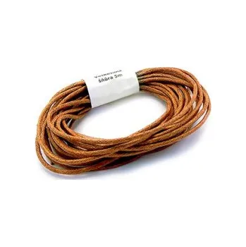 Korálek Voskovaná šňůra 2mm 5m světle hnědá