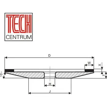 Brusný kotouč Dia kotouč 4A2 125x10/2x20 K100 D107 chladit ANO i NE pryskyřice