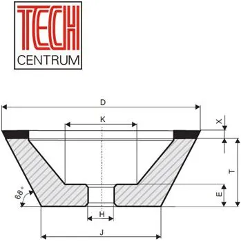 Příslušenství k brusce DIA kotouč 11B2 100x10/3x20 K100 D213 chladit ANO i NE pryskyřice