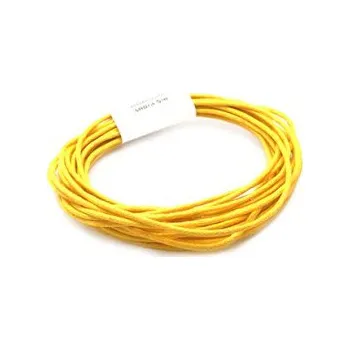 Korálek Voskovaná šňůra 2mm 5m žlutá