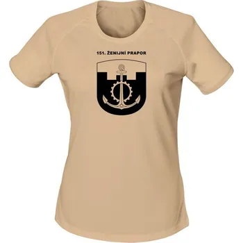 Dámské tričko Dámské funkční tričko 151. ženijní prapor - písková