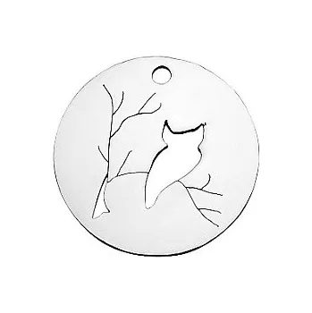 Přívěsek Přívěsek sova na stromě 20x20mm chirurgická ocel