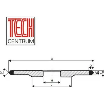 Příslušenství k brusce CBN kotouč 3E1 125x3/5x32 60° K100 B107 chladit ANO i NE pryskyřice