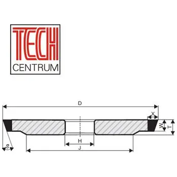 Brusný kotouč DIA kotouč 3B1 75x4/4x20 5° K100 D107 chladit ANO i NE pryskyřice