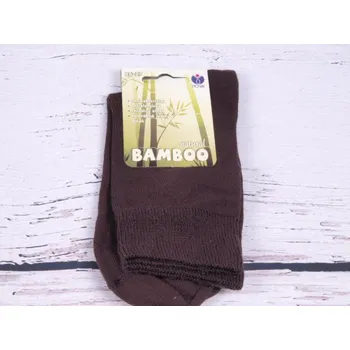 Pánské ponožky Ponožky HNĚDÉ pánské dámské NOVIA 1031 bambus antibakteriální velikosti ponožek: 24-25 ( EUR vel. 37-38)