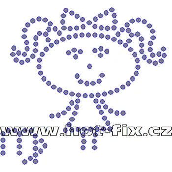 SZ003-06 - znamení zvěrokruhu Panna (23. 8.-22. 9.) hot-fix kamínkový potisk, rozměry cca 10,0x9,4cm barva: kameny barva 101 Crystal /stříbrná