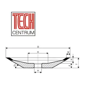 Brusný kotouč DIA kotouč 12R4 100x3/3x20 K100 D76 chladit ANO i NE pryskyřice