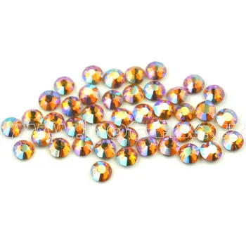 celobroušené hot-fix kameny Premium barva 509 AB Topaz /zlatohnědá s duhovým efektem, velikost SS 6, balení 144ks, 720ks nebo 1440ks barva: barva CBP 509 AB Topaz, velikost: velikost SS 6, prodejní balení: balení 144ks /1grs