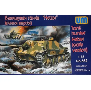 Plastikový model 1/72 Hetzer (early vers.) German WWII Tank Hunter