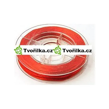 Pružná gumička průměr 0.8 mm, návin 10 m, červená