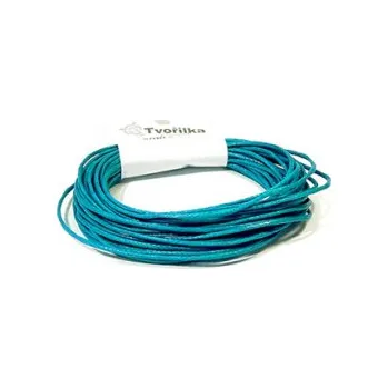Korálek Voskovaná šňůra 1mm 5m zářivě modrá