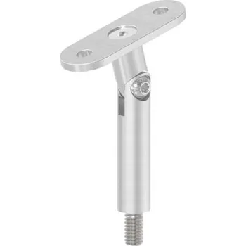 Zábradlí Feldmann Nerezový držák madla zábradlí s plochou podstavou 60175-240 brus, flexi, závit M8