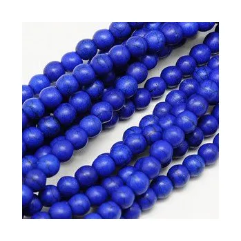 Korálek Tyrkys tmavě modrý 8mm (6ks)