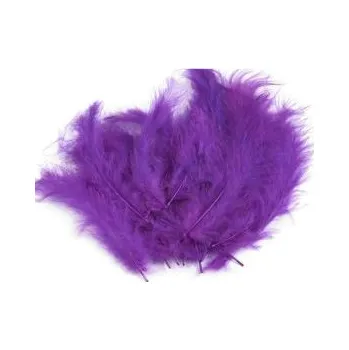 Peříčka 20 ks tmavě fialová
