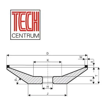 Brusný kotouč DIA kotouč 12A2 75x3/5x20 K75 D54 chladit ANO i NE pryskyřice
