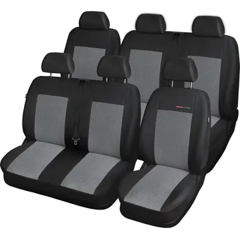 Ochranný autopotah Autopotahy FORD TRANSIT VII, 6 míst, od r. 2014, šedo černé