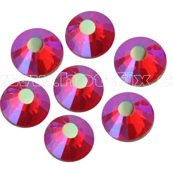 celobroušené hot-fix kameny Premium barva 503 AB Siam /červená s duhovým efektem, velikost SS30, balení 144ks, 720ks nebo 1440ks barva: barva CBP 503 AB Siam, velikost: velikost SS30, prodejní balení: balení 144ks /1grs