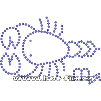 SZ003-08 - znamení zvěrokruhu Štír (24.10.-22.11.) hot-fix kamínkový potisk, rozměry cca 13,0x8,8cm barva: kameny barva 101 Crystal /stříbrná