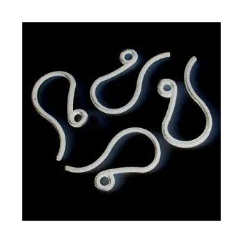 Korálek Háčky náušnicové plastové bílé 100ks