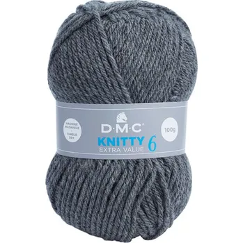 Příze Příze KNITTY 6 100g, šedá - odstín 786