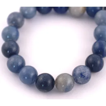 Dětské navlékací korálky Aventurín - 8mm/4ks, modrý