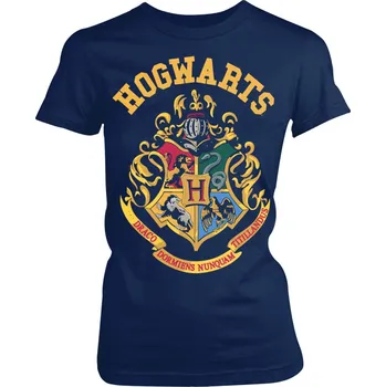 Dámské tričko Dámské tričko Harry Potter - Bradavice (modrá)