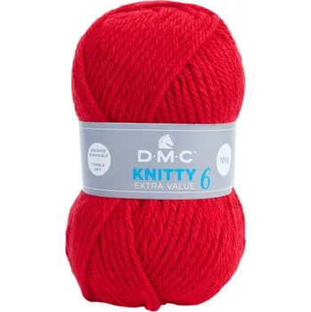 Příze Příze KNITTY 6 100g, červená - odstín 698