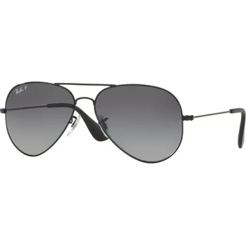 Módní doplněk Ray-Ban® 3558 černá lesk, čočka šedá zrcadlo gradál 002T3