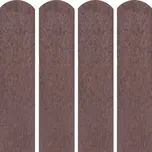 TRAPLAST Plastová plotovka 0,6 m, hnědá s půlkulatou hlavou, R