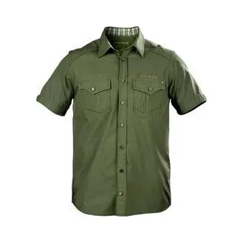 Pánská košile Košile Graff krátký rukáv Oliv vel. XL