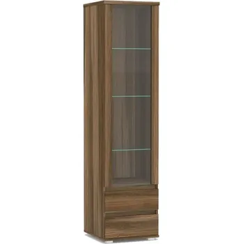 Knihovna Vysoká vitrína REA Amy 21 - ořech rockpile