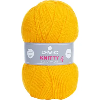 Příze Příze KNITTY 4 100g, sytě žlutá - odstín 978