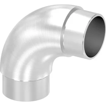 Zábradlí Feldmann Nerezová spojka madla zábradlí pr.42,4 mm 56160-320 oblá 90°, AISI 304 brus