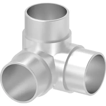 Zábradlí Feldmann Nerezová spojka madla zábradlí pr.42,4 mm 56190-320 2x lomená 90°, AISI 304 brus