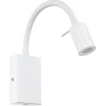 Eglo 96566 TAZZOLI - LED svítidlo na zeď na husím krku s vypínačem a USB výstupem na nabíjení (LED nástěnné svítidlo s husím krkem 3,5W, 380lm, 3000K, výstup USB 5V 2A)
