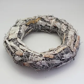 Zahradní dekorace Kruh kůra/proutí šedá (GR90/5V301-28)