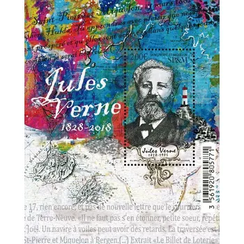 Poštovní známka Post France (2018) MiNr. 1297 ** - Saint Pierre a Miquelon - BLOCK 34 - 190. narozeniny Julesa Verna