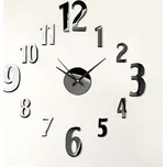 Luxusní lesklé černo-bílé samolepicí nalepovací hodiny MPM E01.3773.0090 - průměr 60cm (Levné nalepovací hodiny s arabskými číslicemi - lesklé číslice)