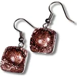 Skleněné náušnice hnědé TERRA N0205