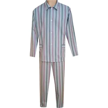 Pánské pyžamo FOLTÝN PF20 zelenočervené proužky XXXL