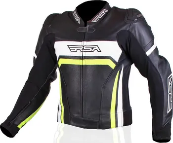 Moto bunda RSA Virus bunda černá/bílá/fluo žlutá 54