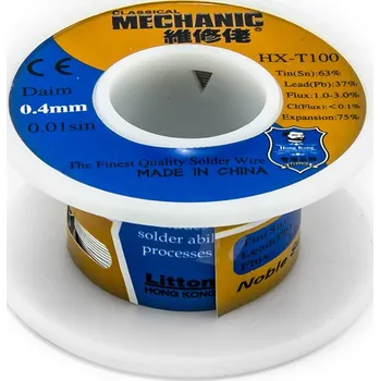 Příslušenství ke svářečce Trubičkový cín 0.4mm Sn63Pb37 40g