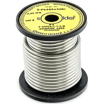 Příslušenství ke svářečce Cín S-PB48Sn32Bi F1 trubičkový nízkotavitelný 2mm 100g