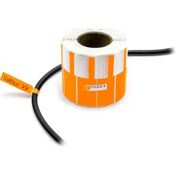 Nálepky k označování a popisu vodičů a kabelů 500ks oranžové